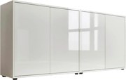 XXXLutz ŠIROKÁ KOMODA, biela, biela s vysokým leskom, 158/73/33 cm MID.YOU - Komody - 001067001701