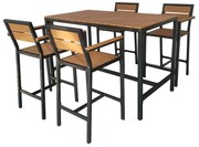 Záhradná jedálenská súprava v prírodnej farbe pre 4 osoby Nova – Bonami Selection