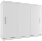 Šatníková skriňa 232 cm Belini biely mat s posuvnými dverami SI SZP4/2/1W/3W/0/AL