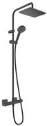 Hansgrohe Vernis Shape sprchový systém na stenu s termostatickou batériou čierny mat 26097670