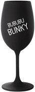 BUBUBUBLINKY - čierny pohár na víno 350 ml