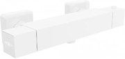 Mexen Cube, termostatická sprchová batéria so spodným 1/2" pripojením sprchy, biela, 77200-20