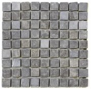Divero Garth 2006 mramorová mozaika - 1 m2, čierna / sivá - 30x30 cm