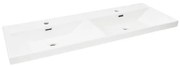 Nábytkové dvojumývadlo SAT B-Way 121x46 cm dva otvory pre batériu SATBW212046