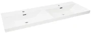Nábytkové dvojumývadlo SAT B-Way 121x46 cm dva otvory pre batériu SATBW212046