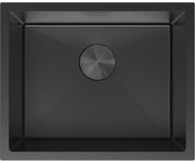 Mexen Trixo, 1-komorový nerezový drez 540 x 440 mm, čierna, 6414541000-70