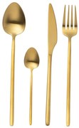 Sada 24ks matných zlatých kovových príborov Timothée