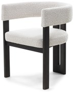 Jídelní židle HAILEY z masivu světle béžová/tmavě hnědá