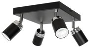 Bodové svietidlo RENO 4xGU10/8W/230V čierna/chróm