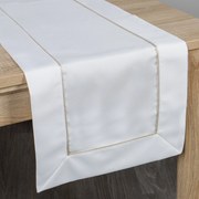 BEHÚŇ NA STÔL KARIN 40X140 CM BIELY