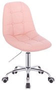 LuxuryForm DESIGN Stolička SAMSON na strieborné podstave s kolieskami - ružová