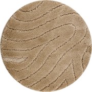 Kúpeľňový koberček SUPREME WAVES vlny, béžový kruh