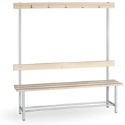 Šatníková lavica s vešiakmi, dĺžka 1500 mm - jednostranná