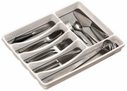 Kesper 30092 Plastový príborník 5 priehradok, biela, 41 x 33,5 x 4,5 cm