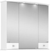 Riva Zrkadlová skrinka s LED osvetlením Dakota, 77,7 × 71,8 × 25,5 cm, biela