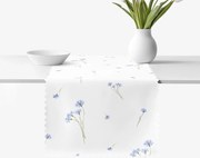 Goldea behúň na stôl teflónový - modré nevädze 20x120 cm