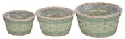 Súprava 3 svetlozelených kvetináčov Ego Dekor Natur L