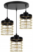 Závesné svietidlo Rasti, 3x drôtené tienidlo (výber z 2 farieb), o, g