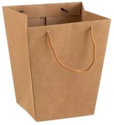 Hnedý vodeodolný kvetináč v tvare tašky - 22*22*25 cm