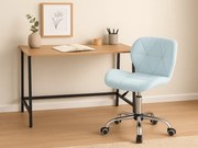 Set do pracovne stôl TAYLOR SONOMA 100x50 cm + kreslo AVOLA VELVET svetlo modré