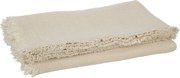 Béžový mušelínový pléd so strapcami Muslin - 130*180 cm