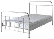 Biela kovová detská posteľ Vipack New York, 120 × 200 cm