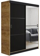 Skriňa Retro 138 2L craft/ Dvierka čierna