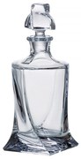 Krištáľová fľaša na whisky, Crystalite Bohemia, QUADRO, 770 ml