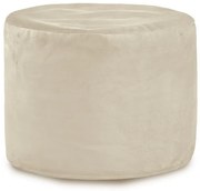 Plyšová taburetka Cilindro perlová