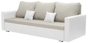 Pohovka 3-miestna s funkciou spania EKO Svetlo béžová/biela