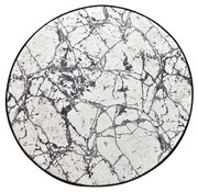 Čierno-biela kúpeľňová predložka Foutastic Marble Circle, ø 100 cm