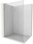 Mexen Kioto L, sprchová zástena Walk-In 50 x 200 cm, 8mm číre sklo, zlatý lesklý profil,800-050-103-50-00