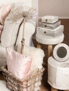 Zrkadlo Mina s opierkou a lemovaním z hovädzej kože sivej - 25 * 25cm