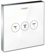 Hansgrohe ShowerSelect Glass, ventil pod omietku pre 3 spotrebiče, biela/chrómová, HAN-15736400