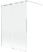 Mexen Rox, 2-krídlová posuvná vaňová zástena 120 x 150 cm, 8mm číre sklo, biely profil, 8C9-120-003-20-00