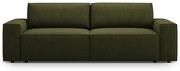 Tmavozelená rozkladacia pohovka z textílie bouclé 247 cm Jodie – Micadoni Home