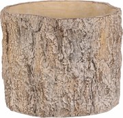 Obal na kvety imitácia drevenej kôry, 24 x 23 x 18 cm, betón, 24 cm