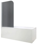 Vaňová zástena MEXEN FELIX 1 70x140 cm - grafitové sklo, 890-070-001-01-40