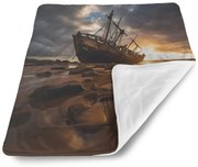 Sablio Deka pre bábätko Vrak lode pri západe slnka - 80x100 cm