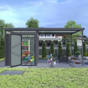 Záhradný domček so svetlíkmi Avenberg MAGNUS + prístavba 2.5 x 4.9 m - Premium