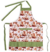 Detská zástera na traky bavlnená srnky