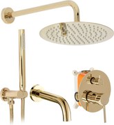 Rea Lungo, podomietká vaňová súprava so sprchou + box P6300 - komplet sada, zlatá, REA-P4125