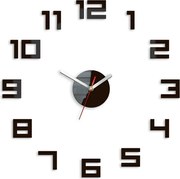 Moderné nástenné hodiny DIGIT WENGE wenge