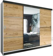 Skriňa Retro 200 2L Biely / Dvierka zlatý craft