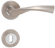 Dverové kovanie MP Spirit R (NP/OC - Nikel perla / chróm lesklý), kľučka-kľučka, WC kľúč, MP NP/OC (nikel perla/chróm lesklý)