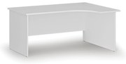 Rohový kancelársky písací stôl PRIMO WHITE, 160x120 cm, pravý, biela