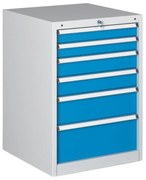 Dielenská zásuvková skriňa na náradie WL/BL, 6 zásuviek, 565 x 580 x 800 mm