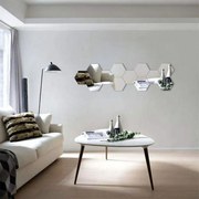 Zrkadlové samolepky na stenu 12 ks 20x17 cm Hexagonal – Ambiance