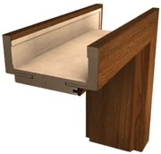 Obložková zárubňa Jilm antracit Naturel 60 cm pre hrúbku steny 26-28 cm ľavá O10J60L