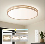 Brilagi - LED stmievateľné svietidlo MOLINA LED/100W/230V 3000-6000K dub, priemer 80 cm + diaľkový ovládač